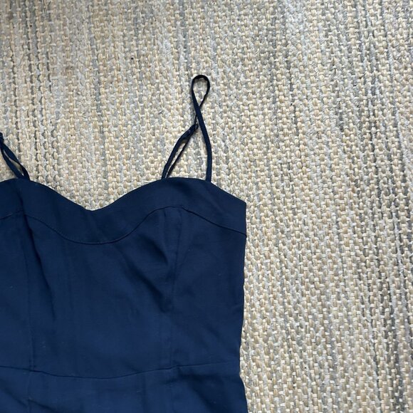 ABERCROMBIE & FITCH Women’s Camille Satin Slit Midi Slip Dress Blue Size XXS P - Picture 5 of 16